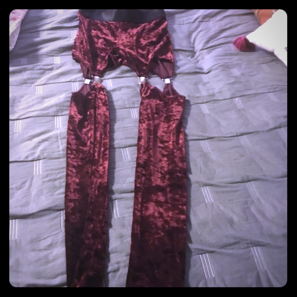 Velvet Garter Pants XS